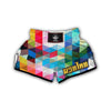 Triangle Colorful Pattern Print Muay Thai Boxing Shorts-grizzshop