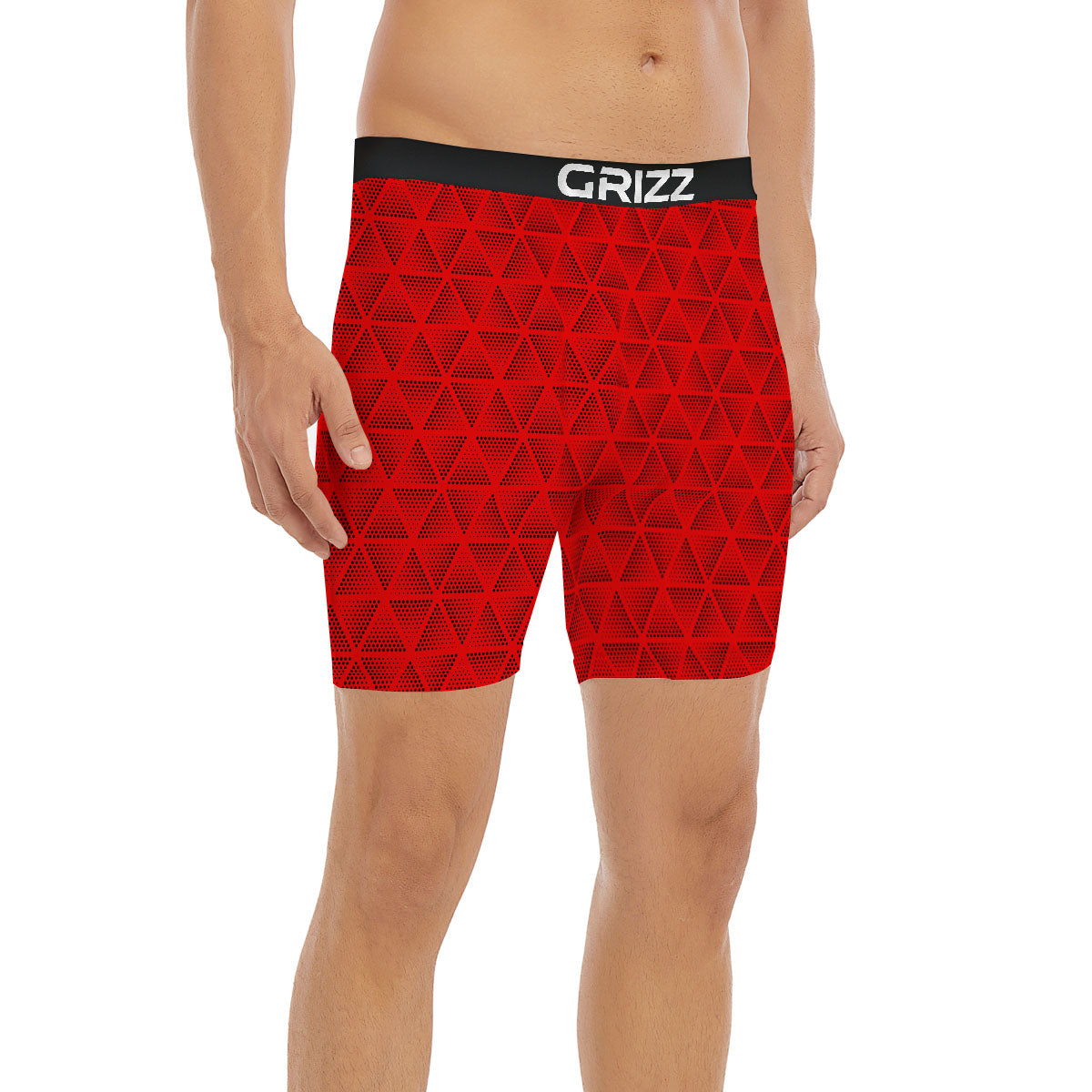 Triangle Dot Geometric Print Pattern Boxer Briefs-grizzshop