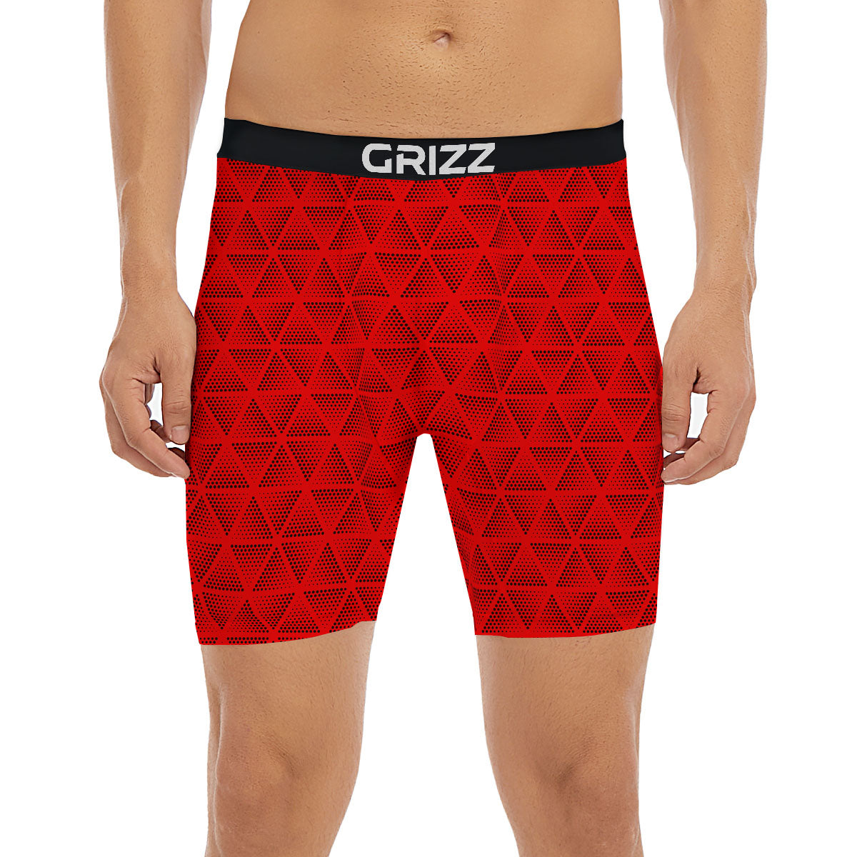 Triangle Dot Geometric Print Pattern Boxer Briefs-grizzshop