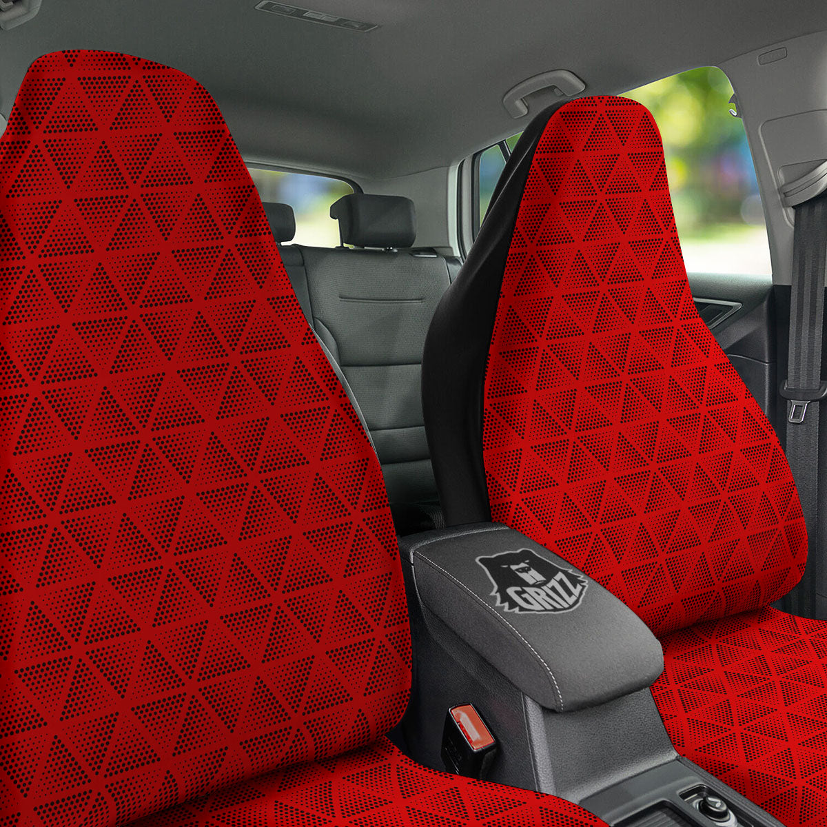 Triangle Dot Geometric Print Pattern Car Seat Covers-grizzshop