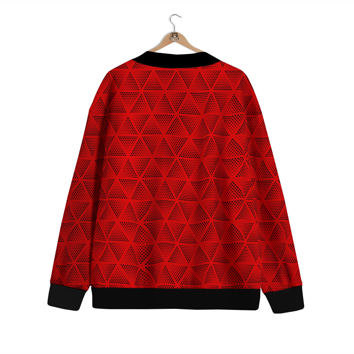 Triangle Dot Geometric Print Pattern Cardigan-grizzshop