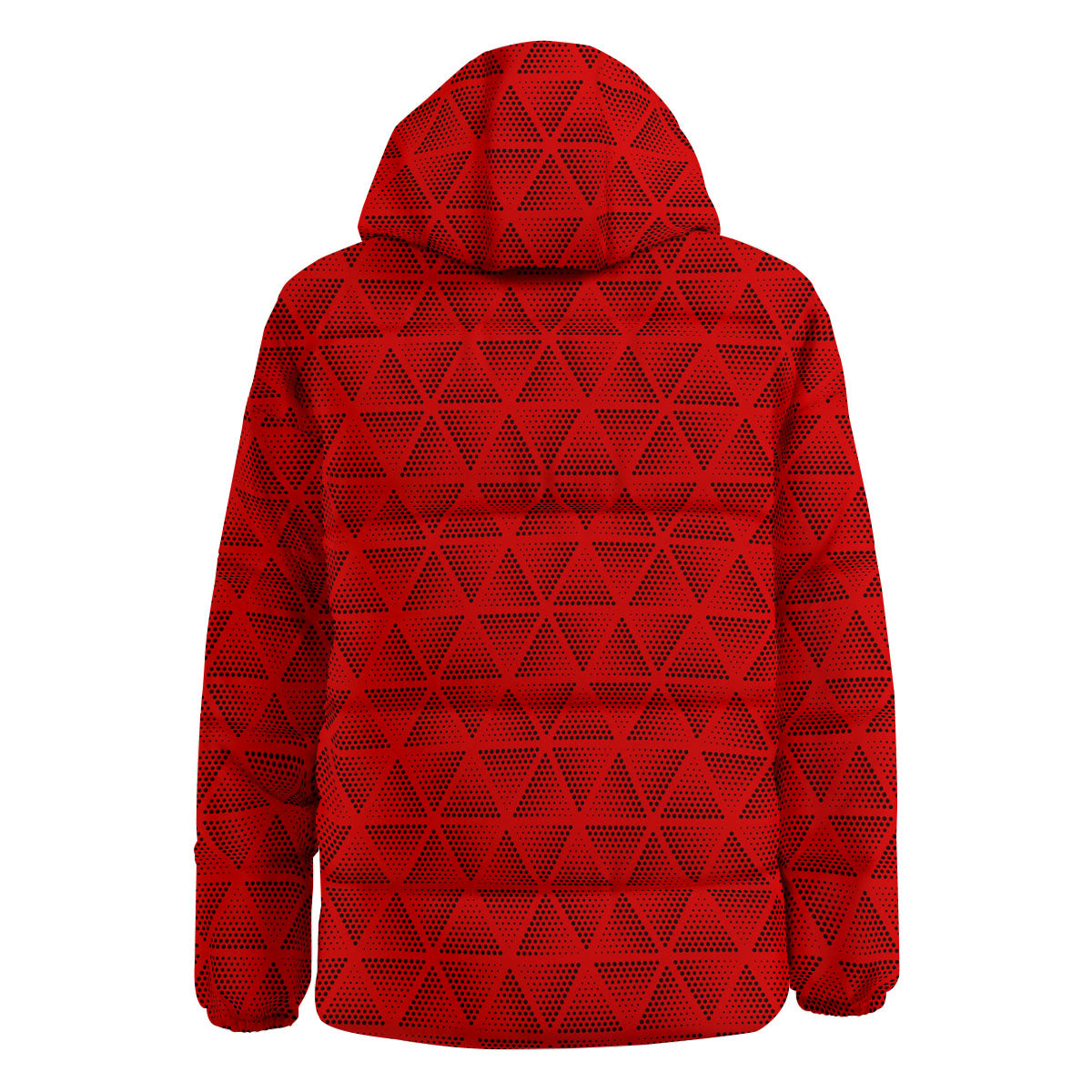 Triangle Dot Geometric Print Pattern Down Jacket-grizzshop