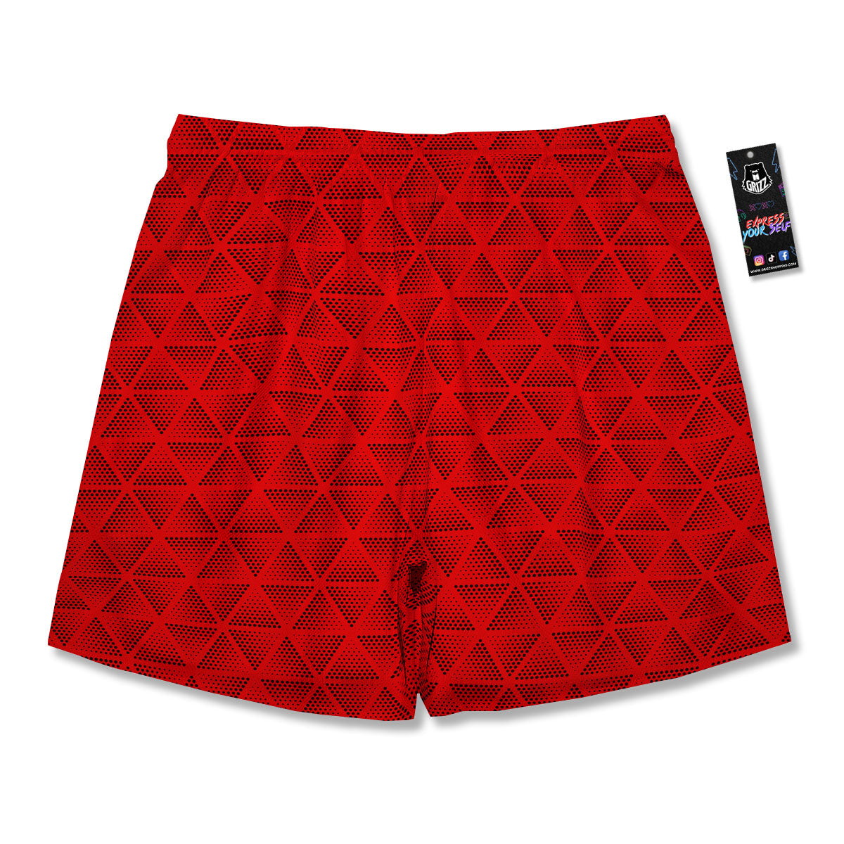 Triangle Dot Geometric Print Pattern Men's Running Shorts-grizzshop