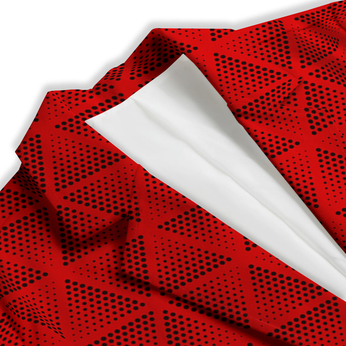 Triangle Dot Geometric Print Pattern Women's Blazer-grizzshop