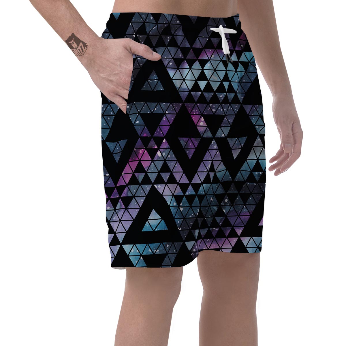 Triangle Galaxy Space Men's Shorts-grizzshop