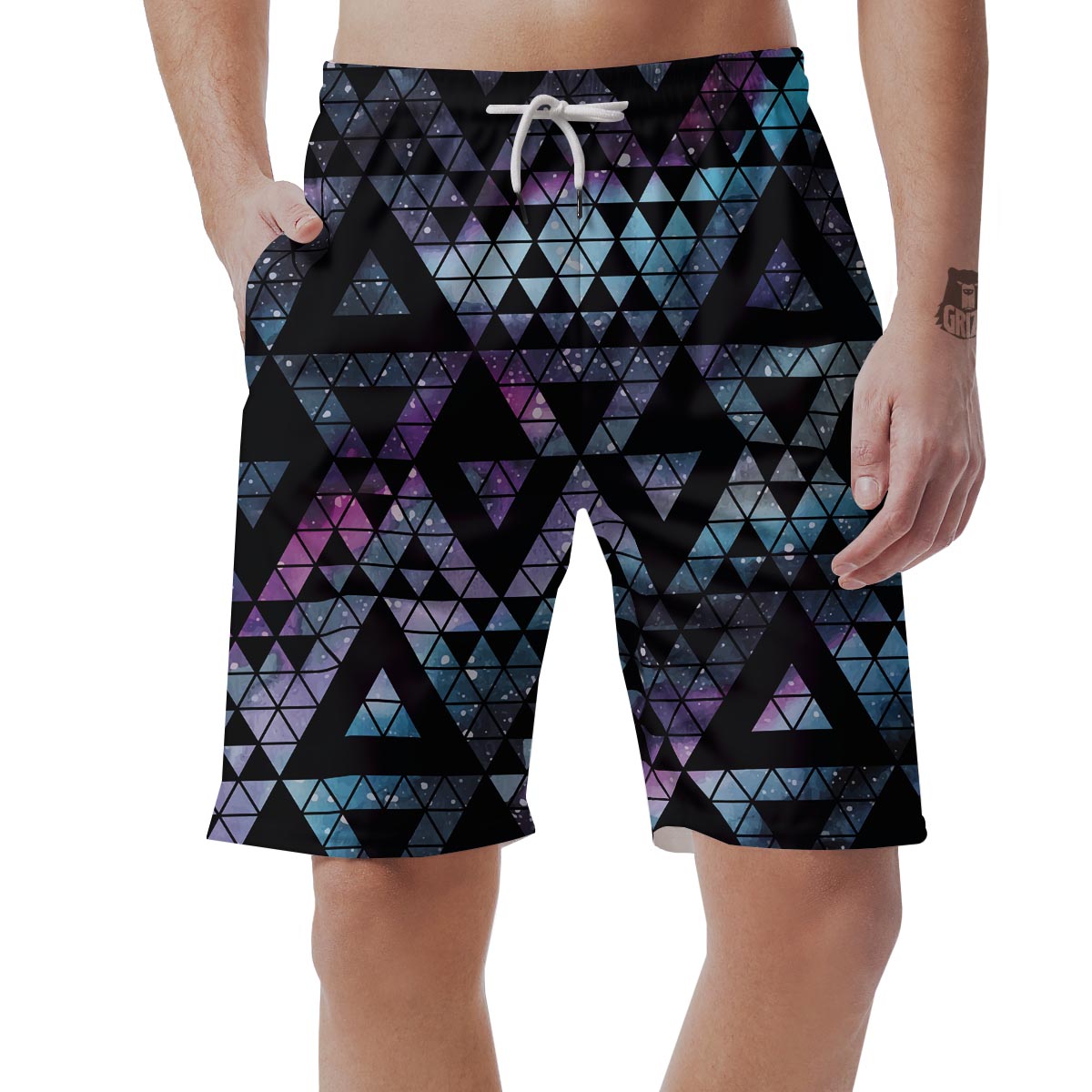 Triangle Galaxy Space Men's Shorts-grizzshop