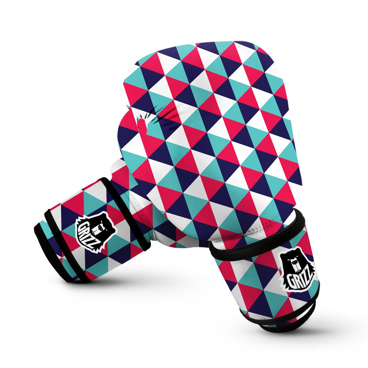 Triangle Pattern Print Boxing Gloves-grizzshop