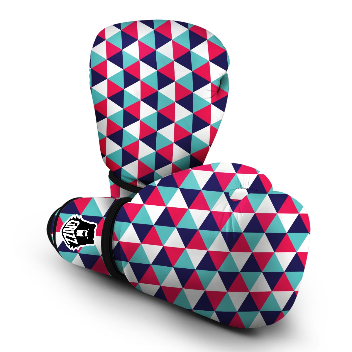 Triangle Pattern Print Boxing Gloves-grizzshop