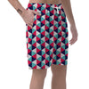 Triangle Pattern Print Men's Shorts-grizzshop