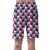 Triangle Pattern Print Men's Shorts-grizzshop