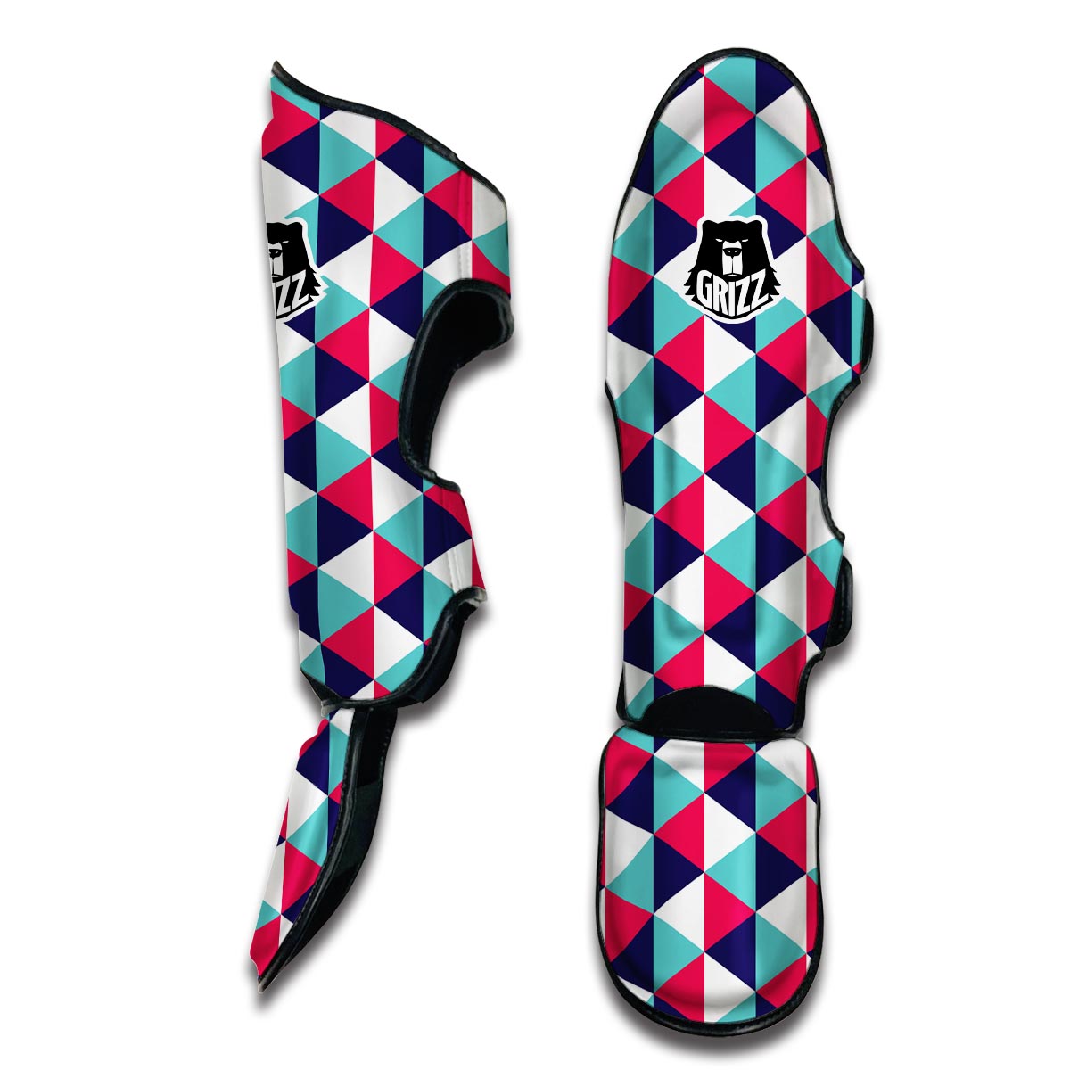 Triangle Pattern Print Muay Thai Shin Guards-grizzshop