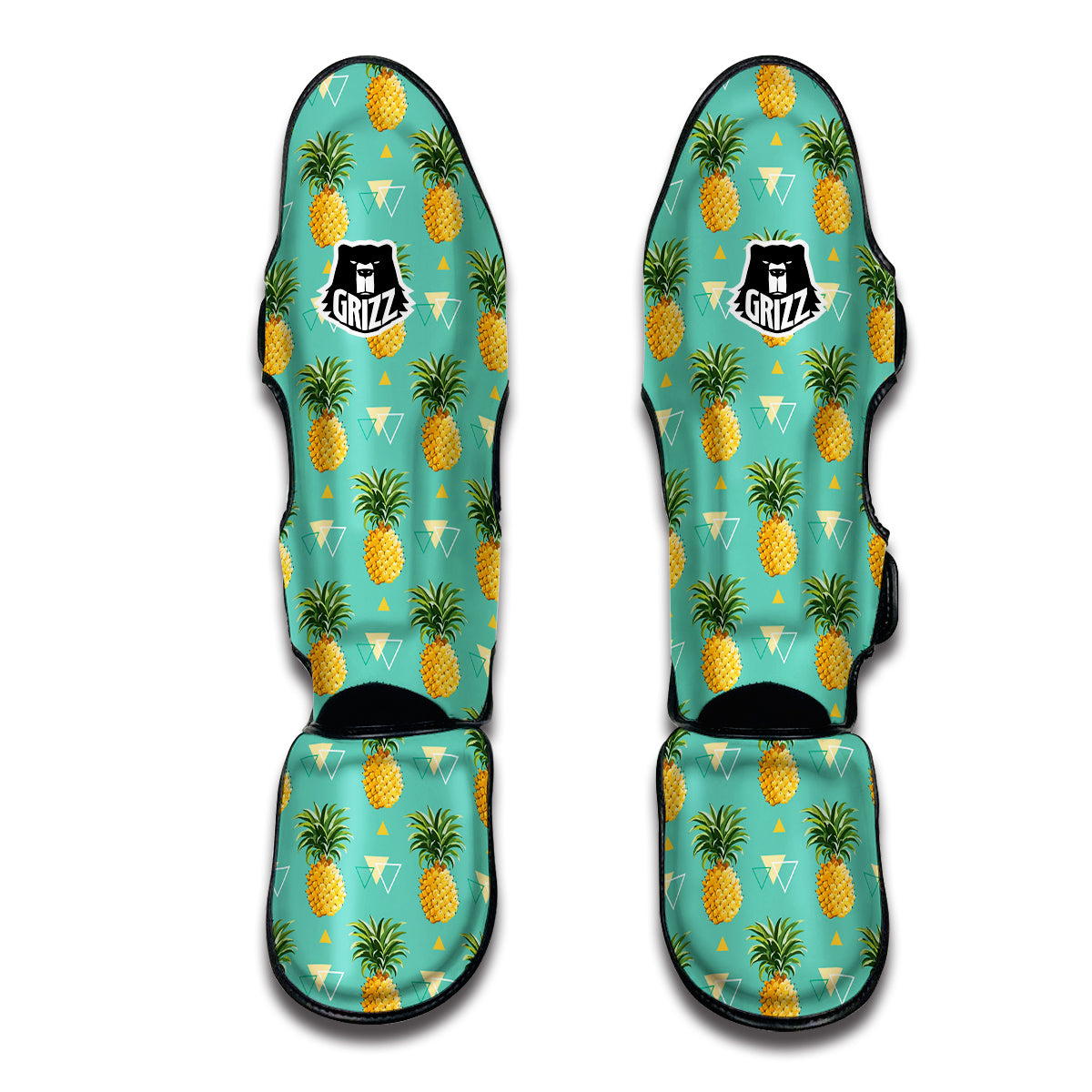 Triangle Pineapple Print Muay Thai Shin Guards-grizzshop