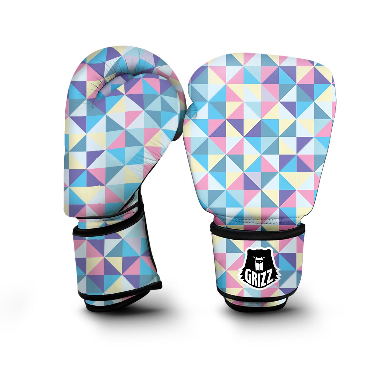 Triangle Print Pattern Boxing Gloves-grizzshop