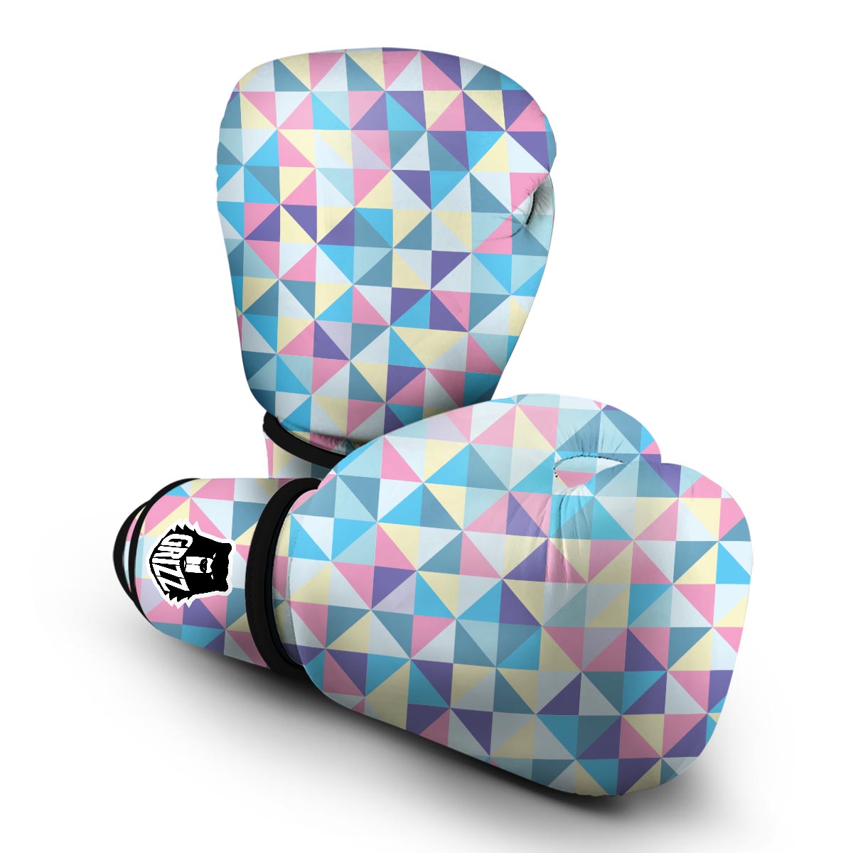 Triangle Print Pattern Boxing Gloves-grizzshop