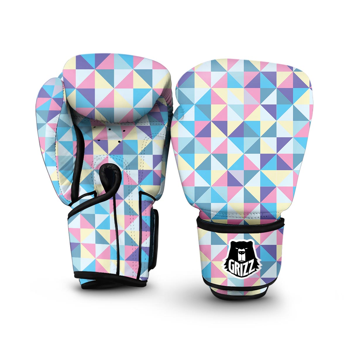 Triangle Print Pattern Boxing Gloves-grizzshop