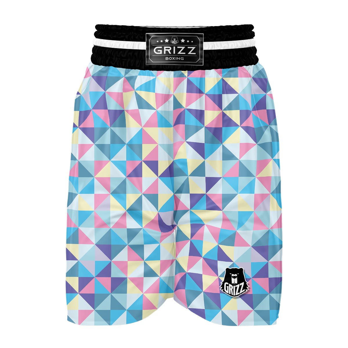 Triangle Print Pattern Boxing Shorts-grizzshop