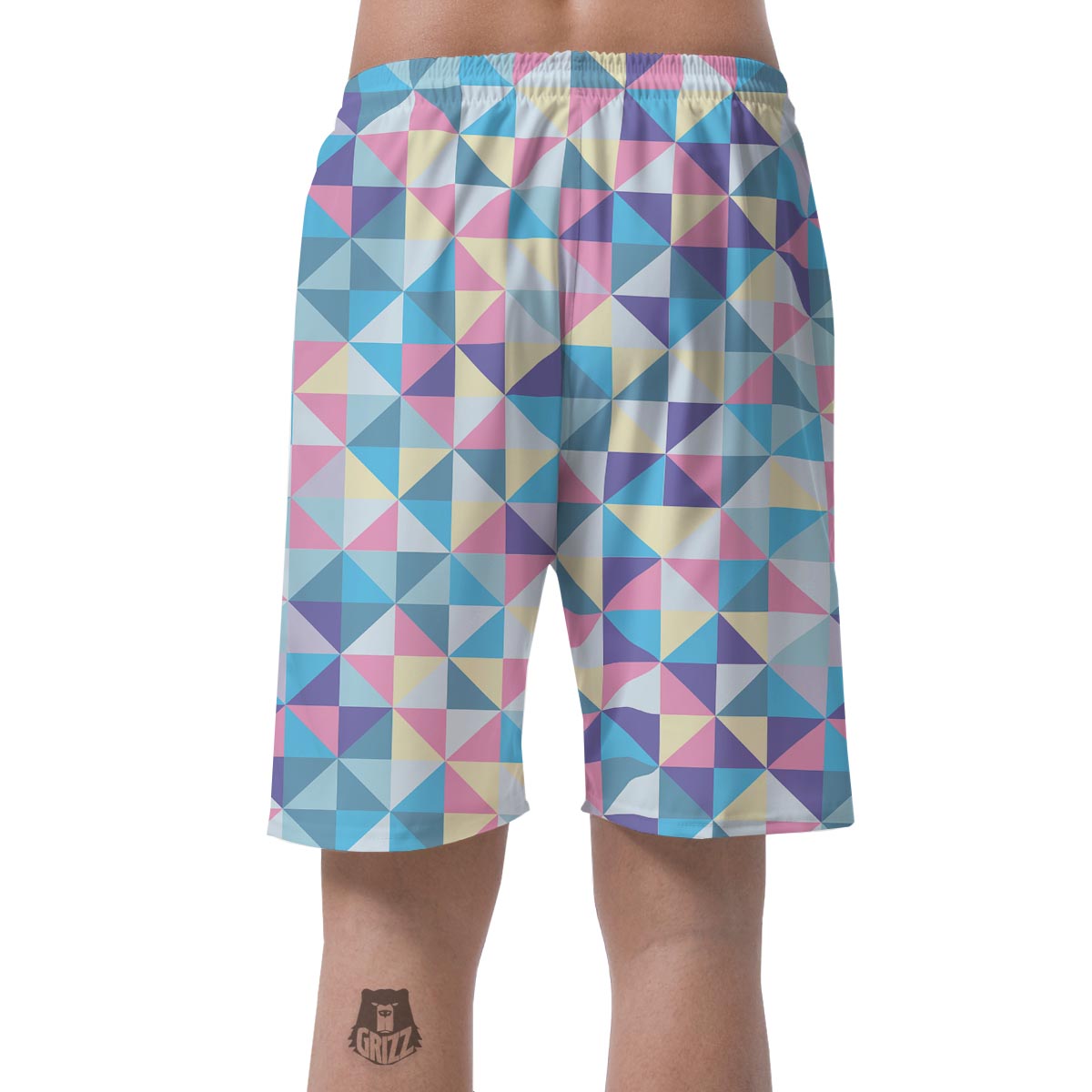 Triangle Print Pattern Men's Shorts-grizzshop