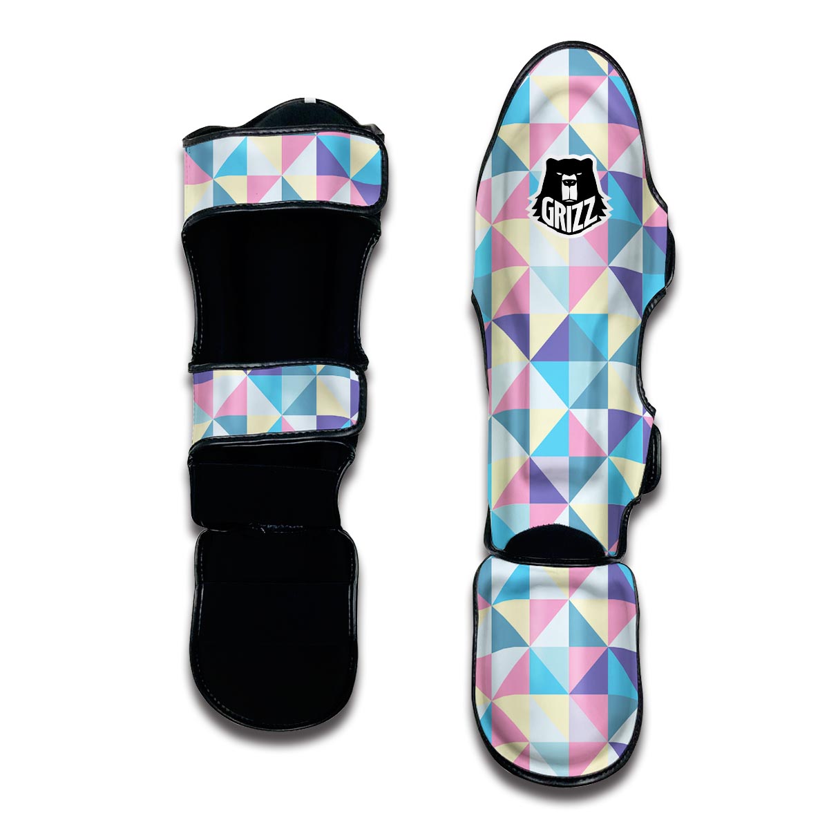 Triangle Print Pattern Muay Thai Shin Guards-grizzshop