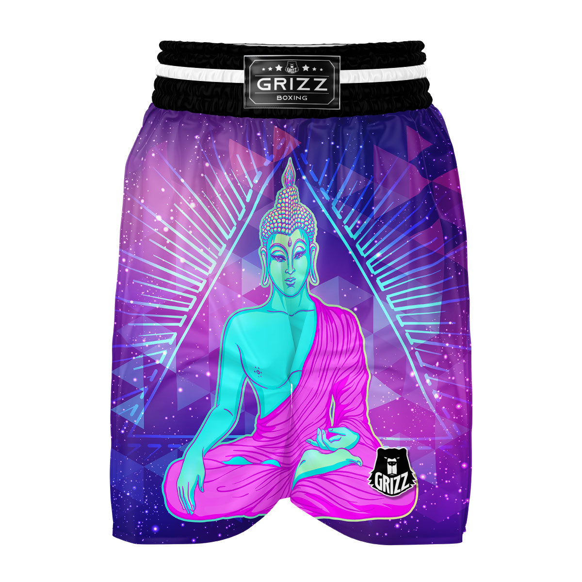 Triangle Psychedelic Buddha.jpg Boxing Shorts-grizzshop