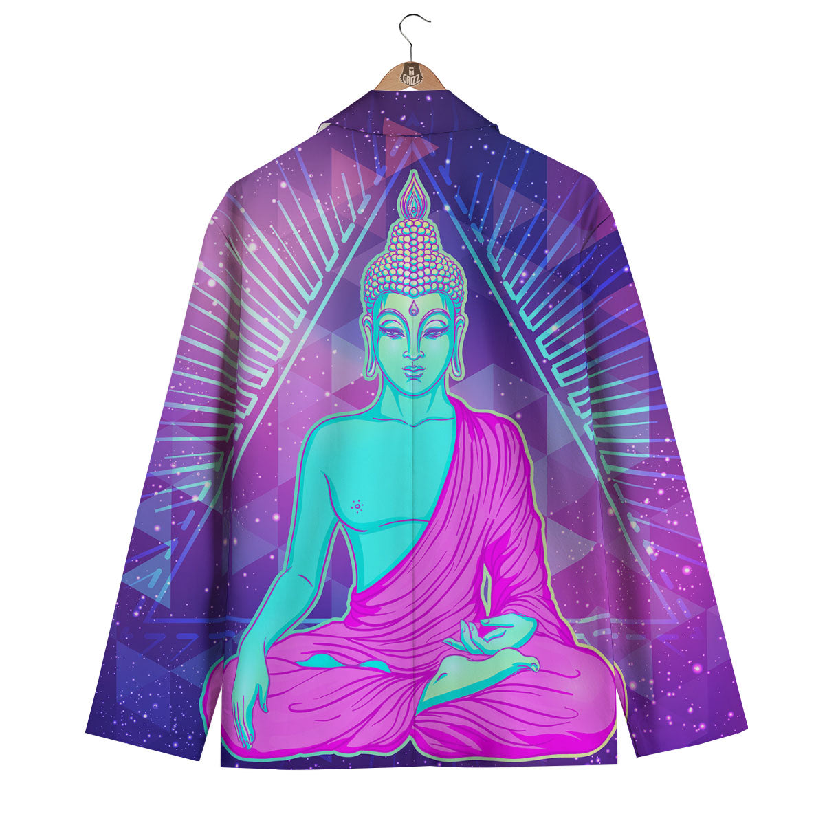 Triangle Psychedelic Buddha.jpg Men's Blazer-grizzshop