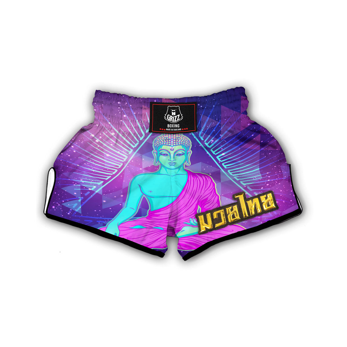 Triangle Psychedelic Buddha.jpg Muay Thai Boxing Shorts-grizzshop