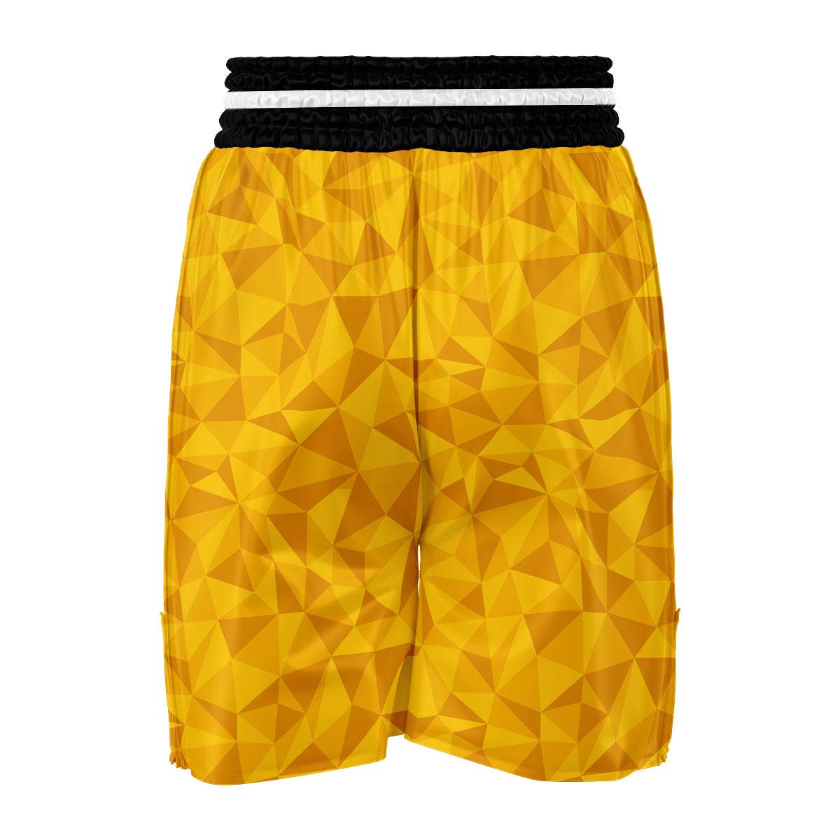Triangle Yellow Pattern Print Boxing Shorts-grizzshop