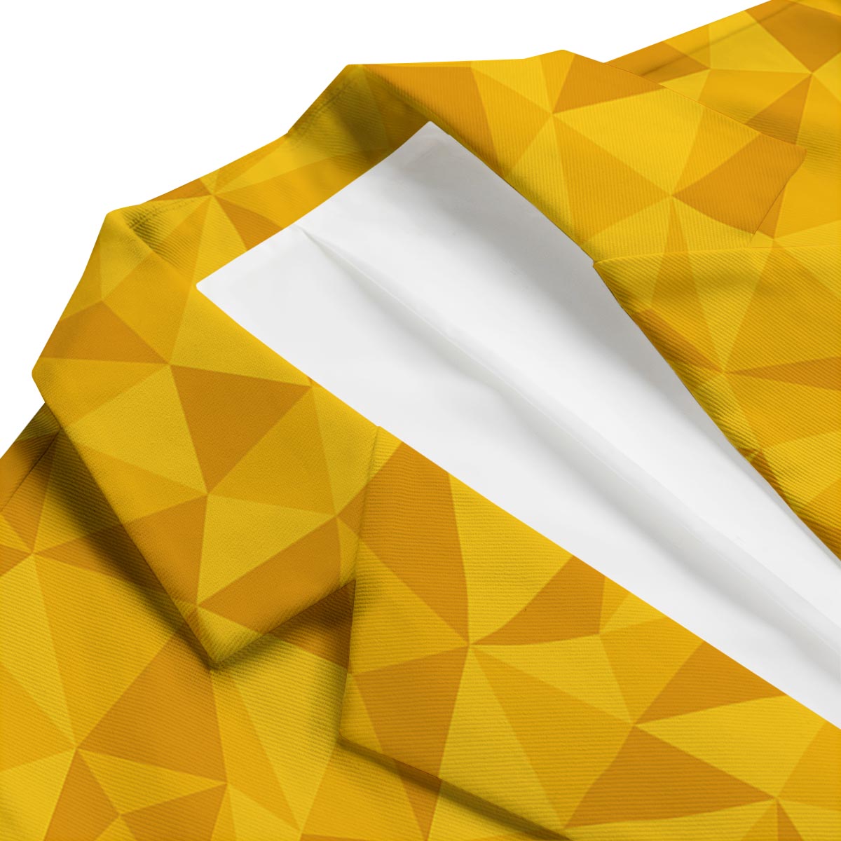 Triangle Yellow Pattern Print Men's Blazer-grizzshop