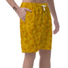 Triangle Yellow Pattern Print Men's Shorts-grizzshop