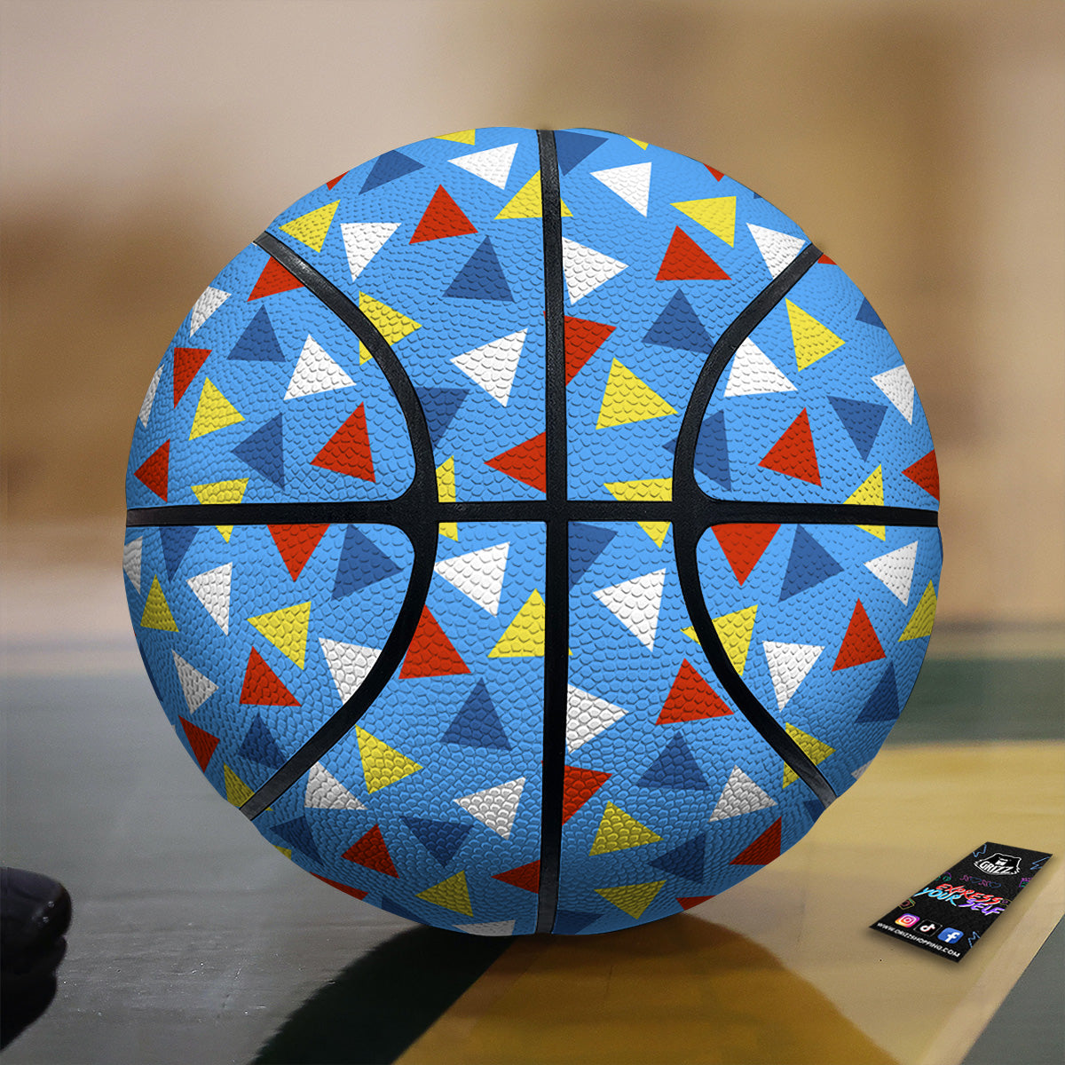 Triangle Autism Awareness Color Print Pattern Basketball