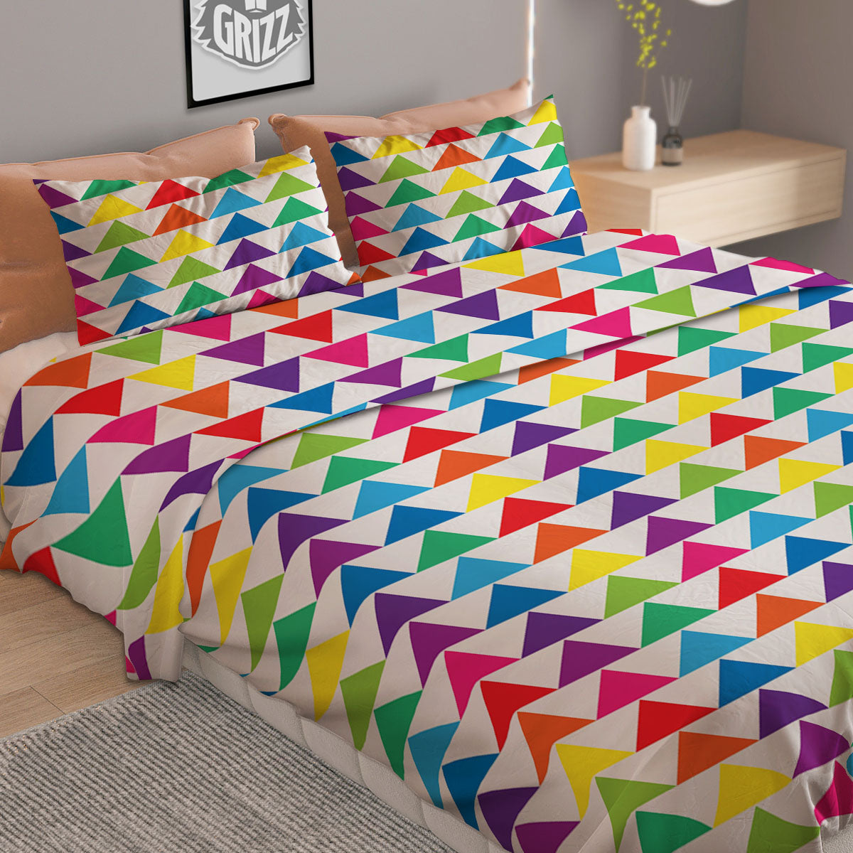 Tropical Watercolor Print Pattern Duvet Cover Bedding Set