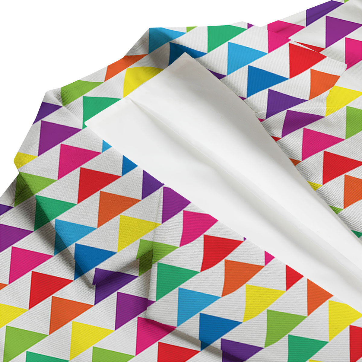 Triangles Rainbow Print Pattern Men's Blazer-grizzshop