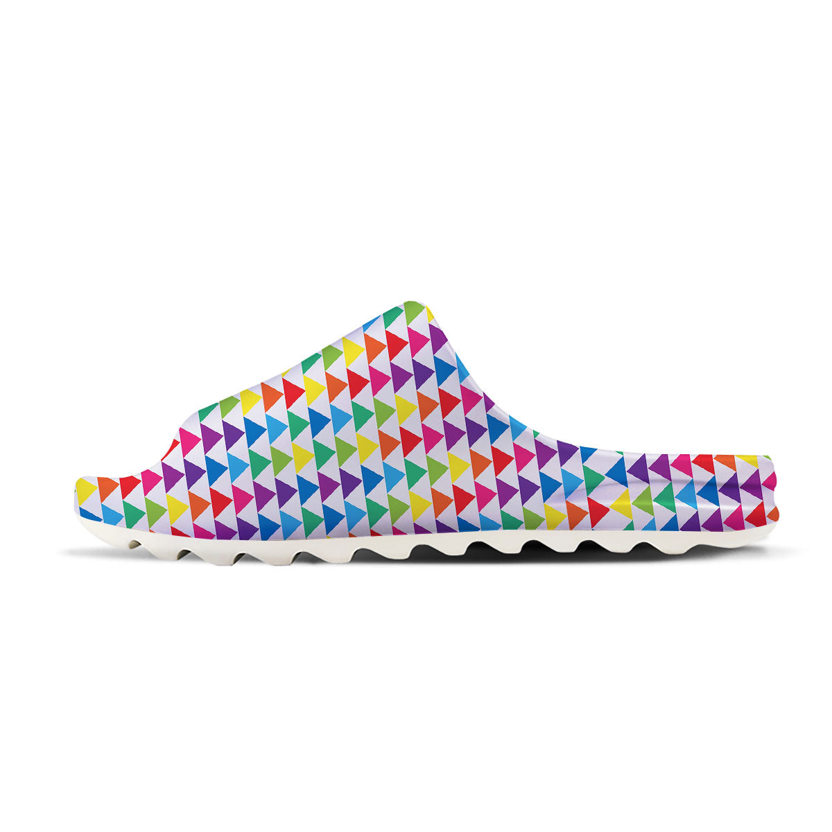 Triangles Rainbow Print Pattern Sandals-grizzshop