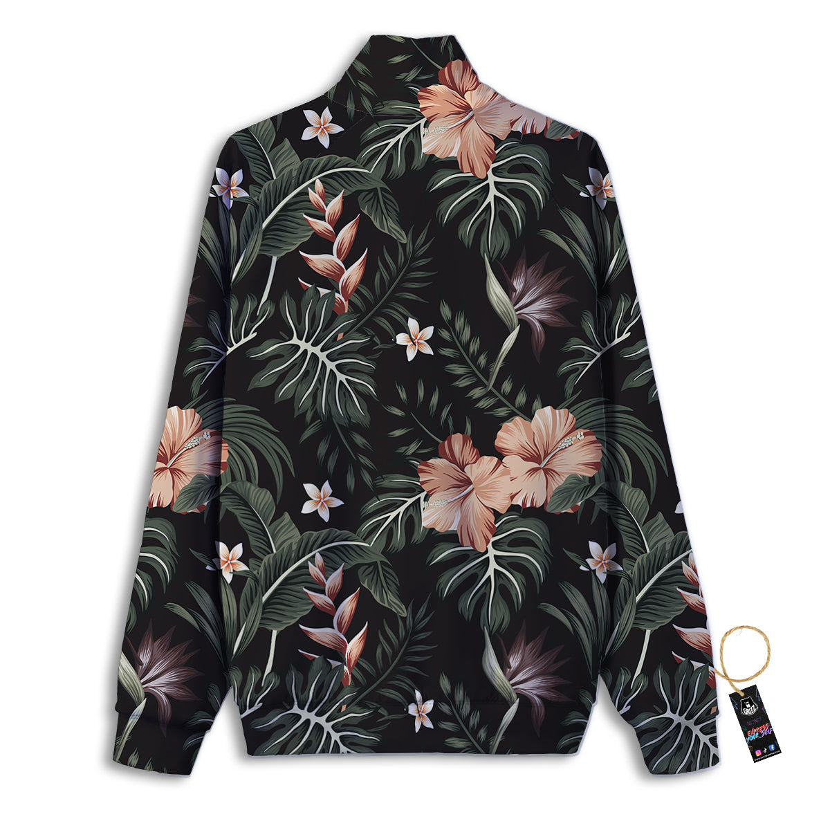Triangles Rainbow Print Pattern Track Jacket-grizzshop