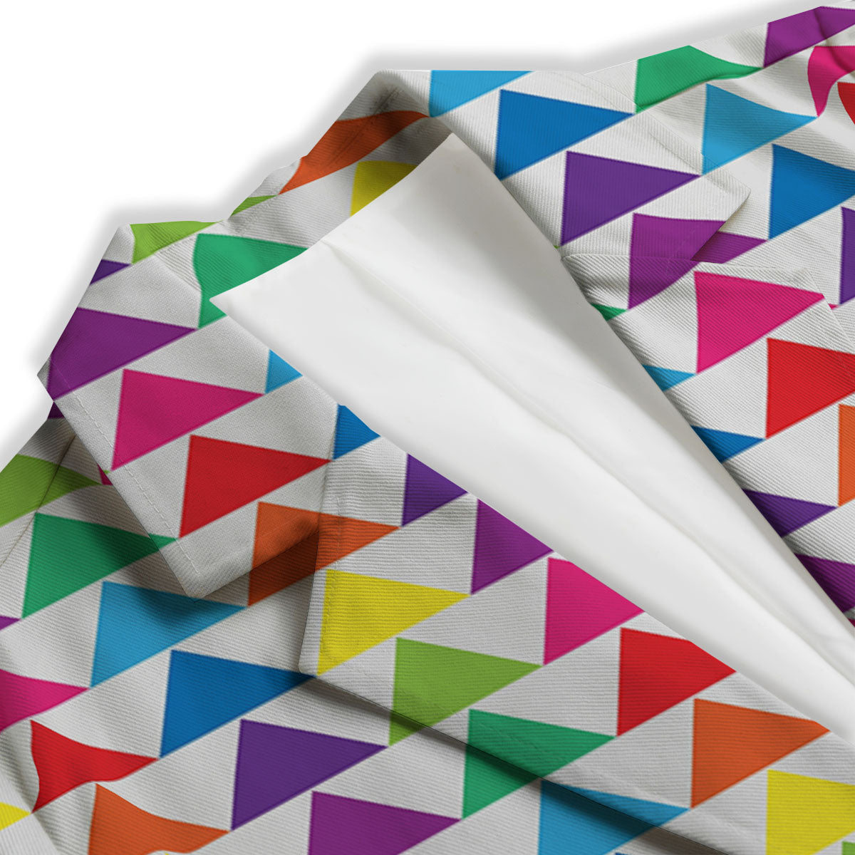 Triangles Rainbow Print Pattern Women's Blazer-grizzshop