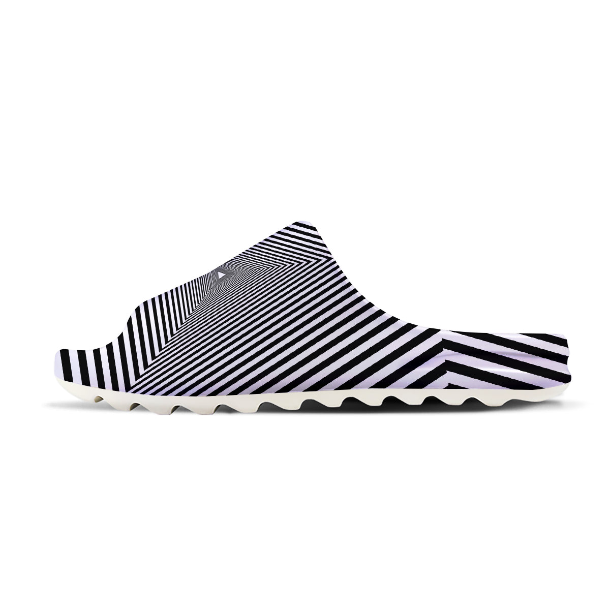 TriangularTunnel Black And White Print Sandals-grizzshop