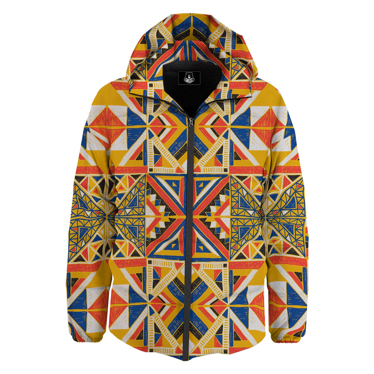 Tribal African Ethnic Sunset Print Pattern Down Jacket-grizzshop