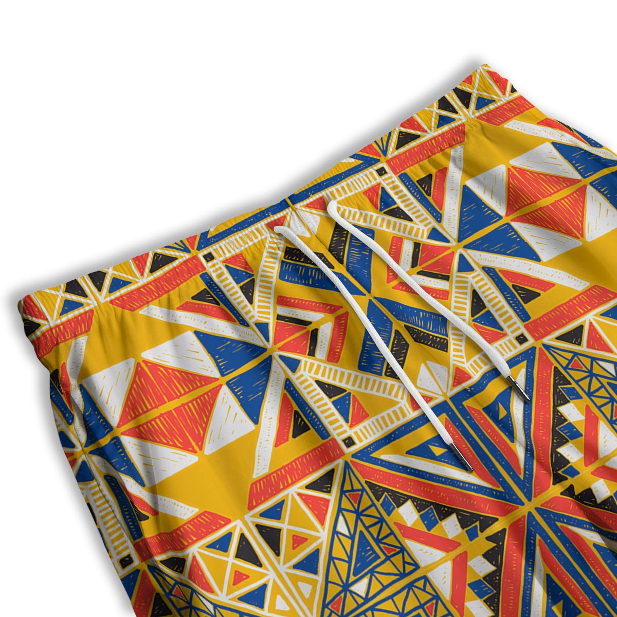 Tribal African Ethnic Sunset Print Pattern Men's Athletic Shorts