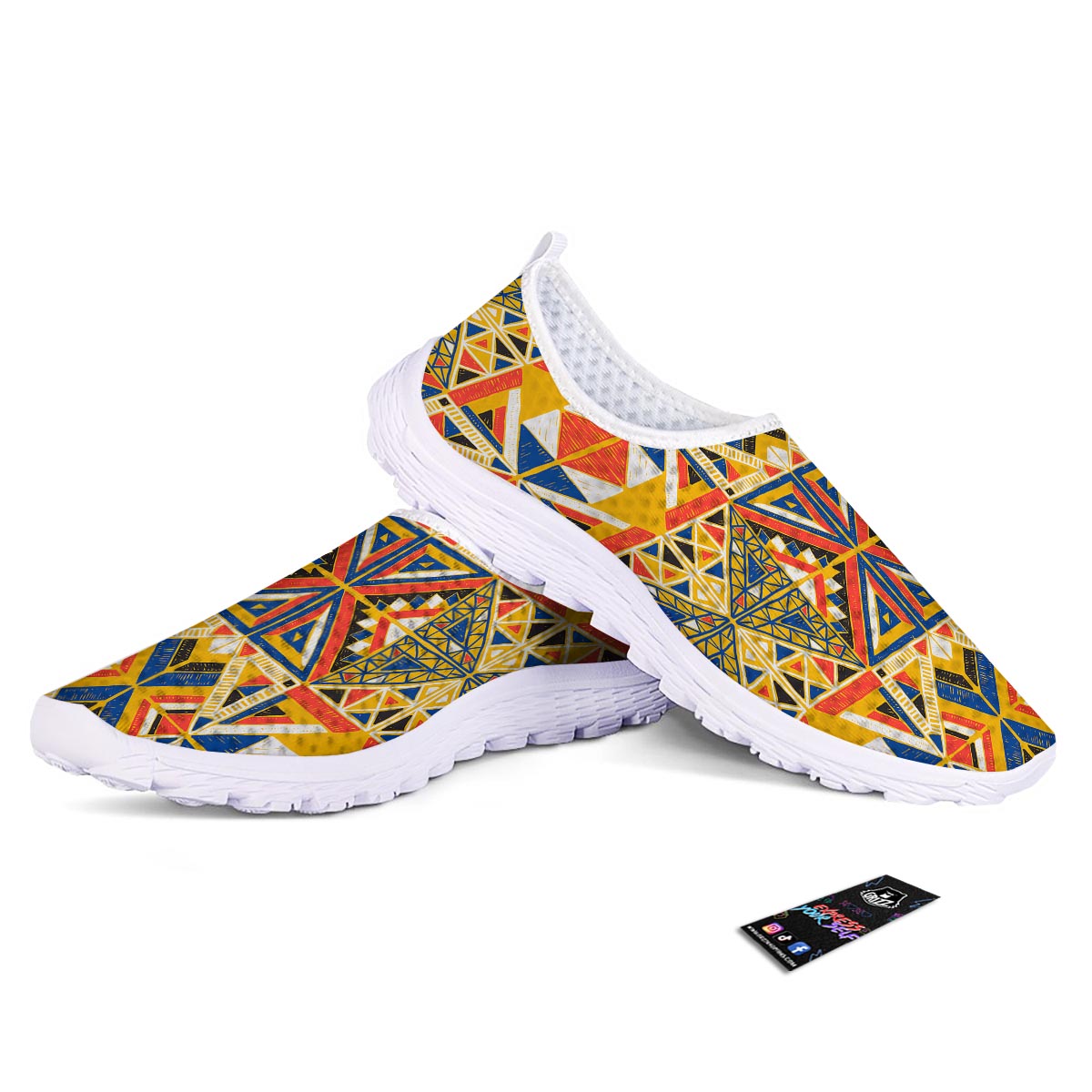 Tribal African Ethnic Sunset Print Pattern Nurse Shoes-grizzshop