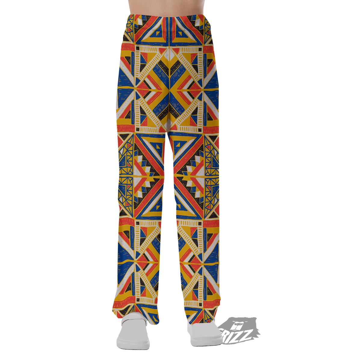 Tribal African Ethnic Sunset Print Pattern Pajama Pants-grizzshop