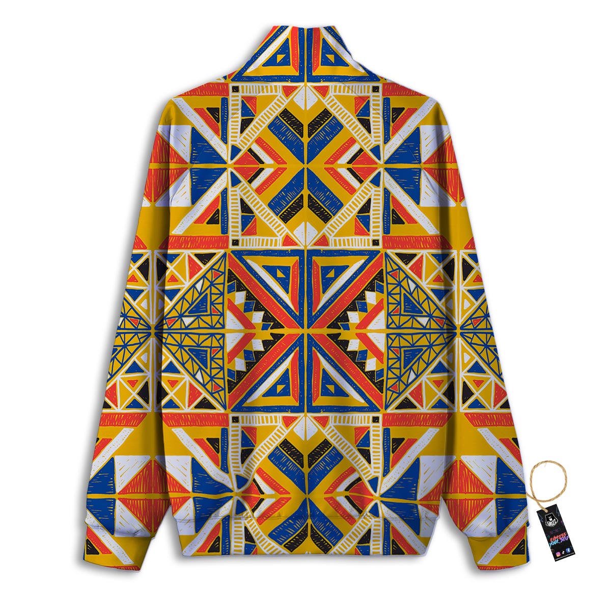 Tribal African Ethnic Sunset Print Pattern Track Jacket-grizzshop