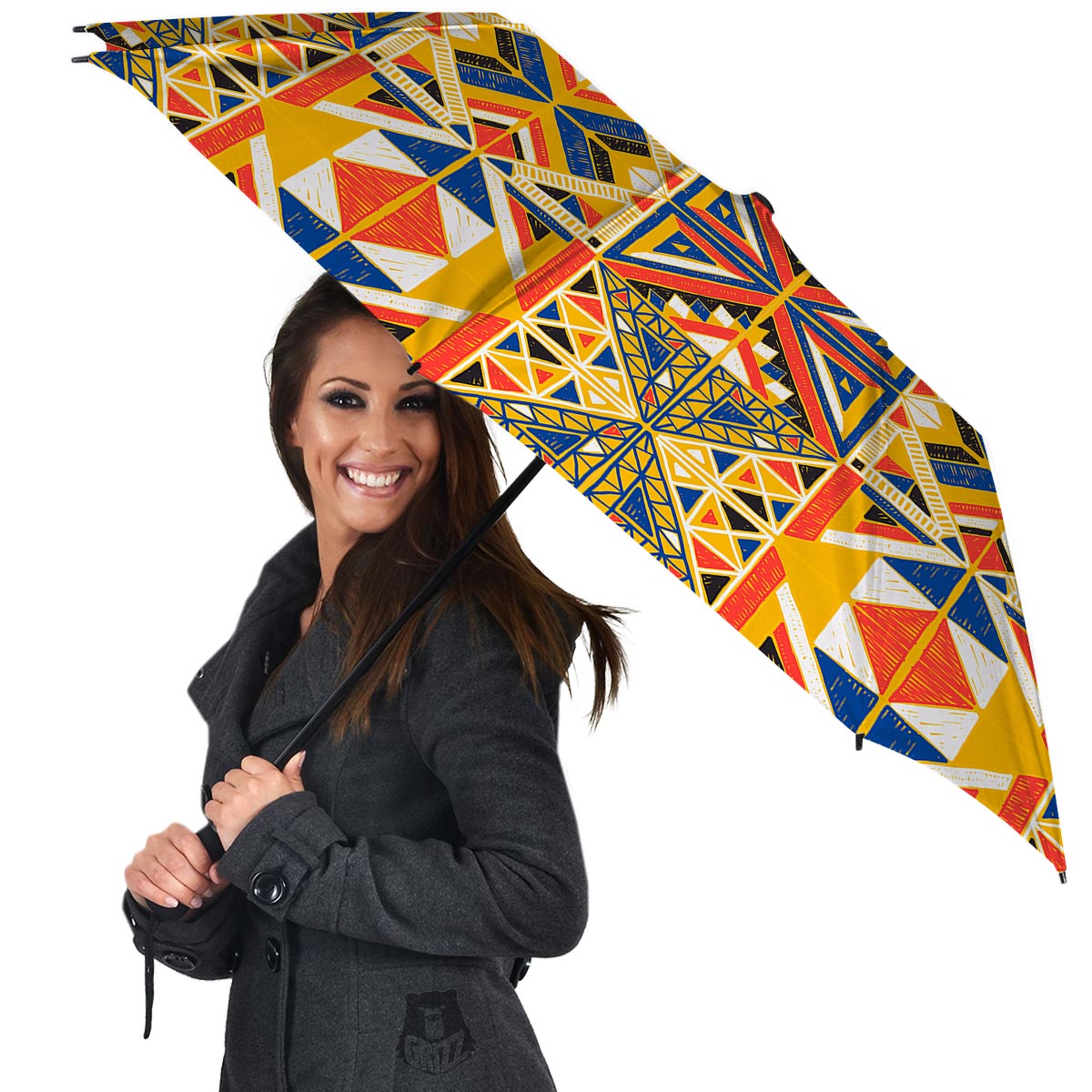 Tribal African Ethnic Sunset Print Pattern Umbrella-grizzshop