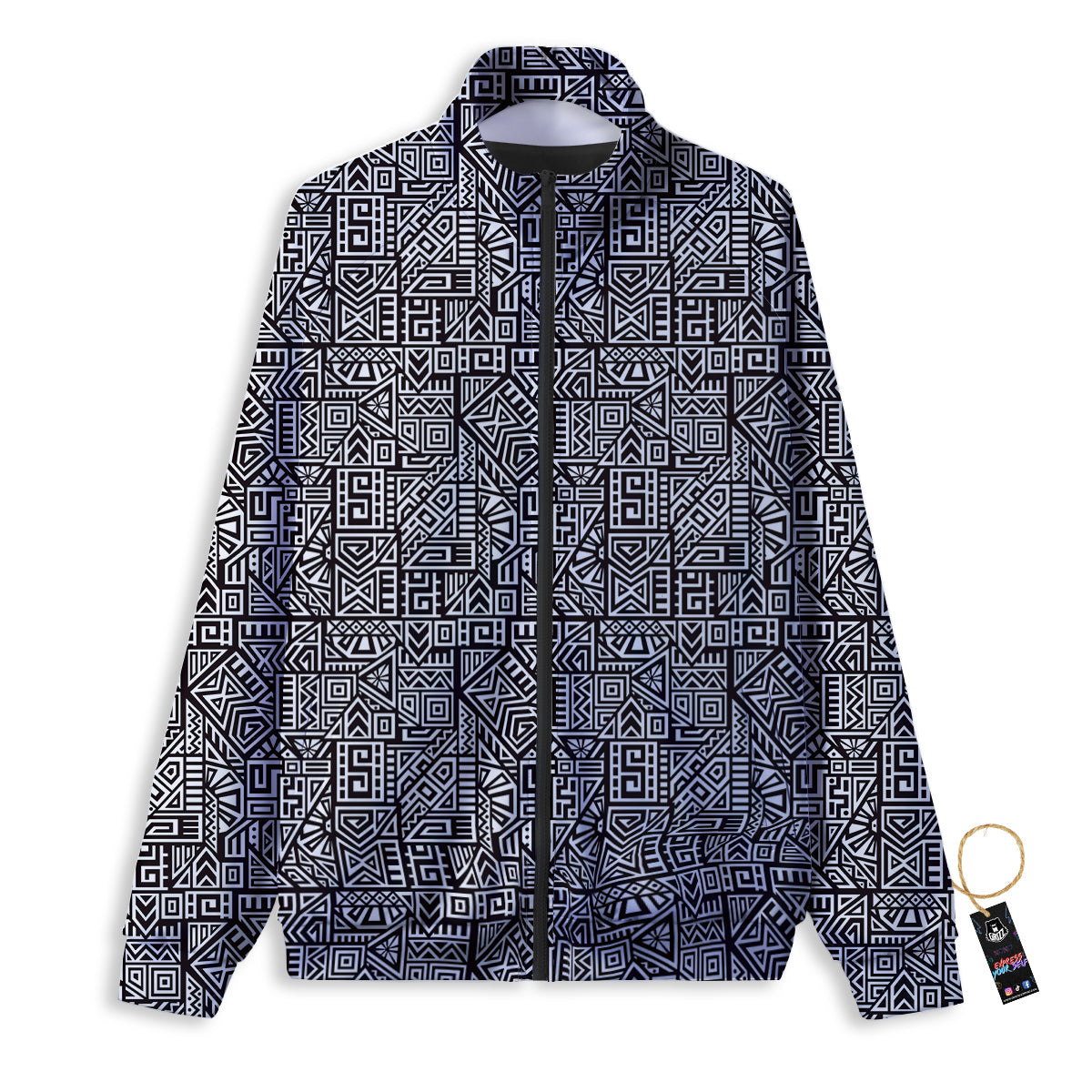 Tribal Ancient Aztec Print Pattern Track Jacket-grizzshop