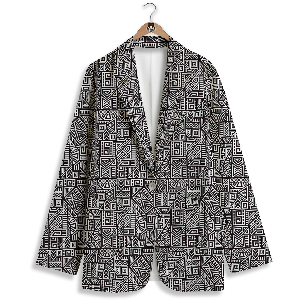Tribal Ancient Aztec Print Pattern Women's Blazer-grizzshop