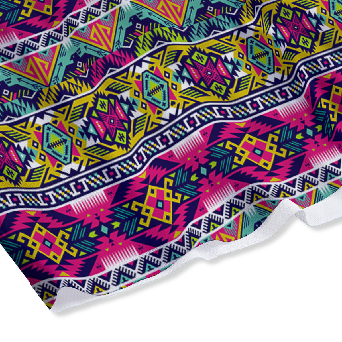 Thai Ethnic Print Pattern Mesh Shorts