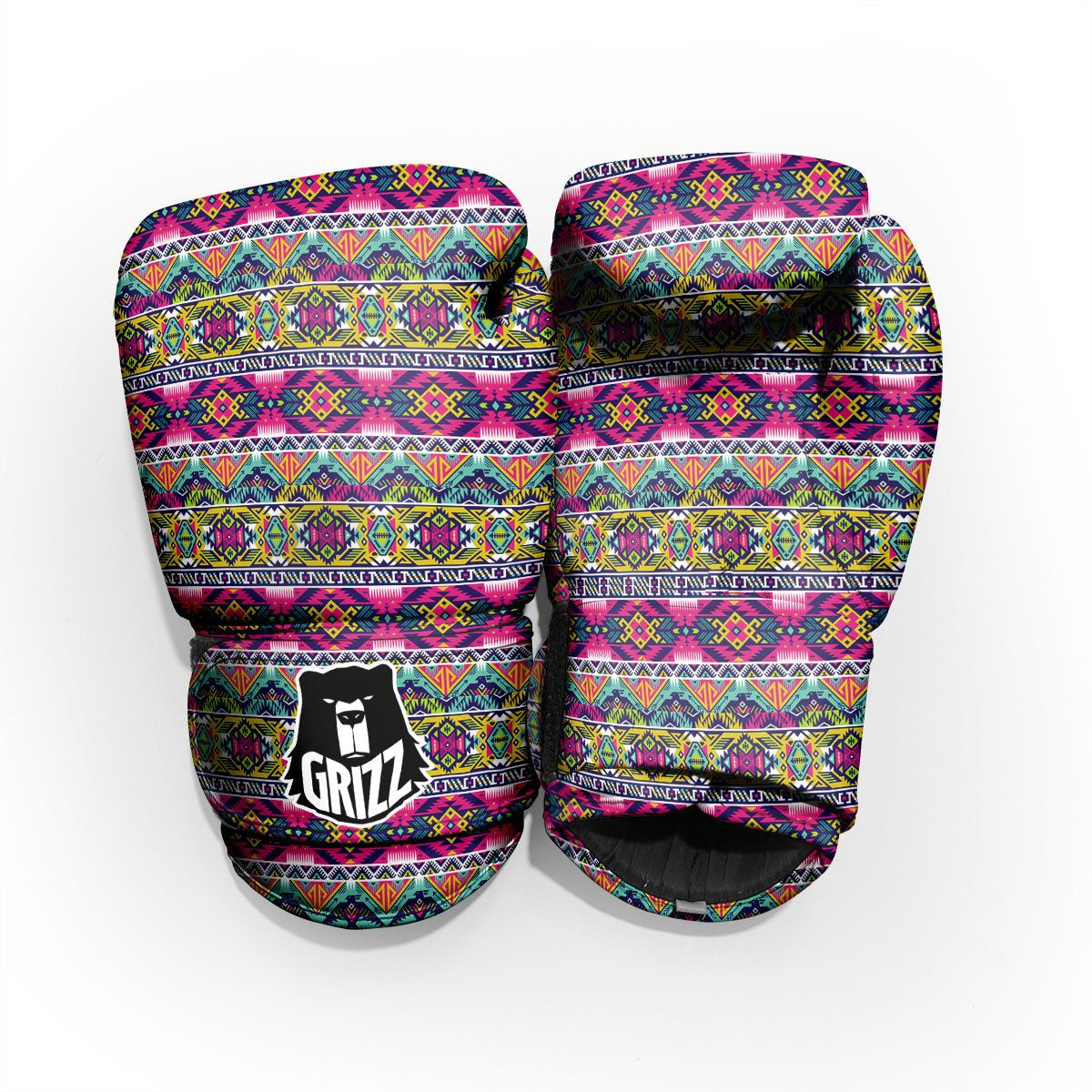 Tribal Aztec Colorful Print Pattern Pro Boxing Glove