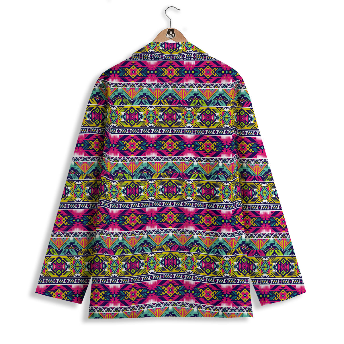 Tribal Aztec Colorful Print Pattern Women's Blazer-grizzshop