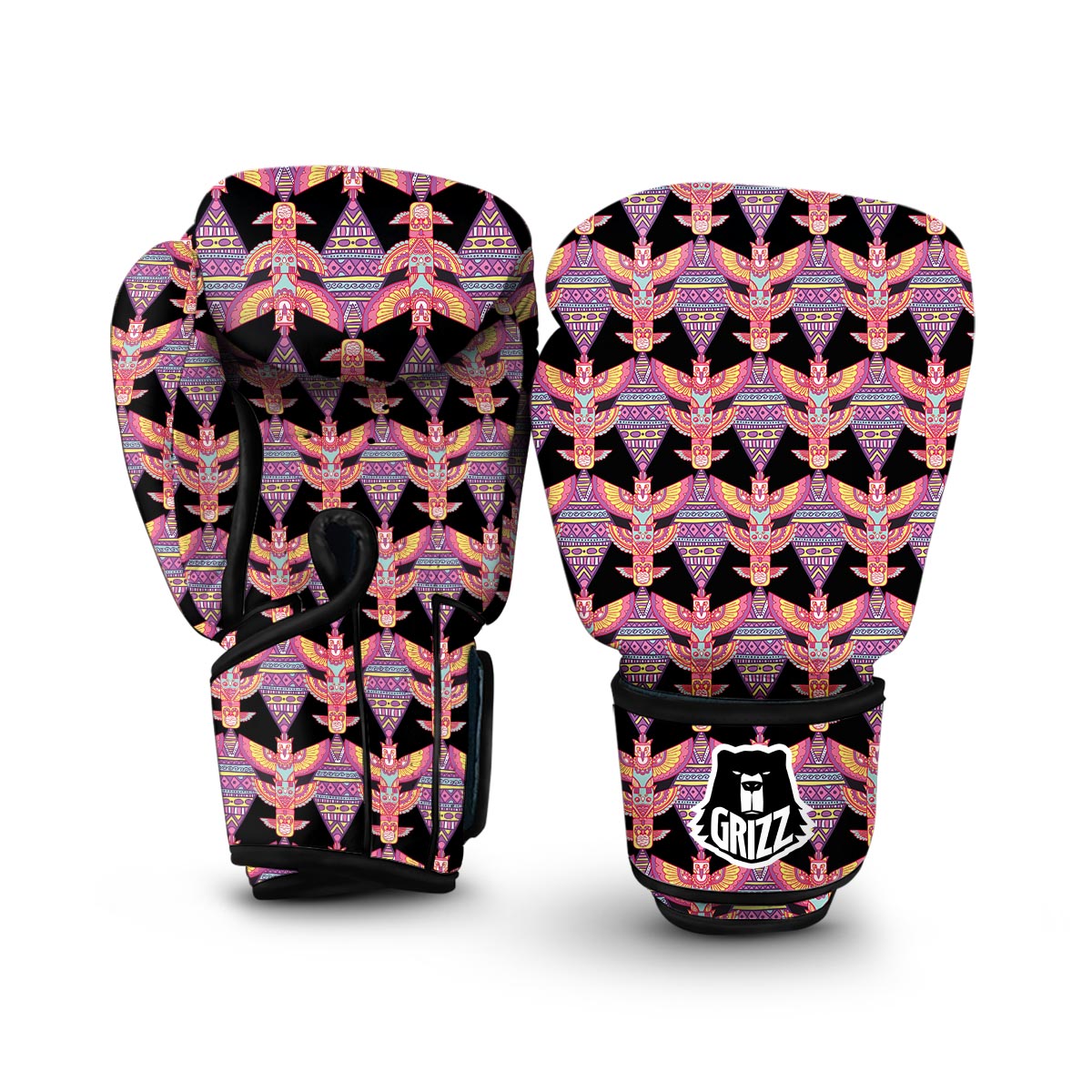 Tribal Aztec Native American Navajo Indians Print Boxing Gloves-grizzshop