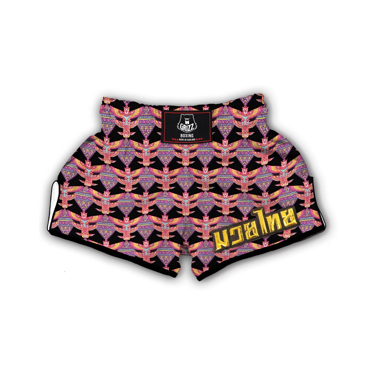 Tribal Aztec Native American Navajo Indians Print Muay Thai Boxing Shorts-grizzshop