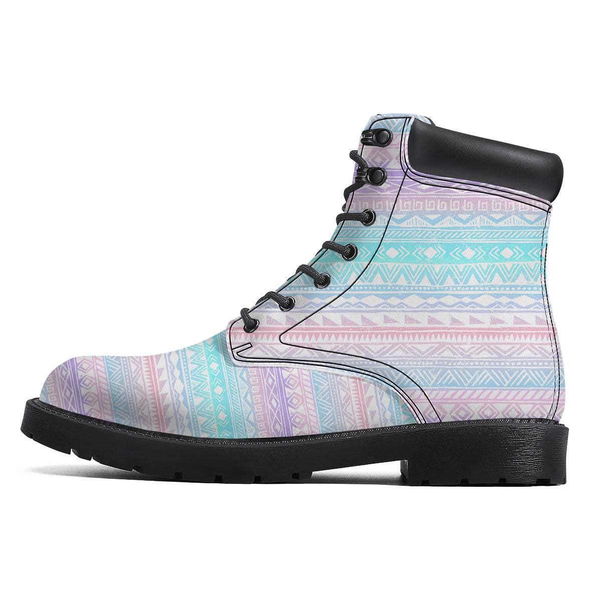 Tribal Aztec Pastel Print Pattern Boots-grizzshop
