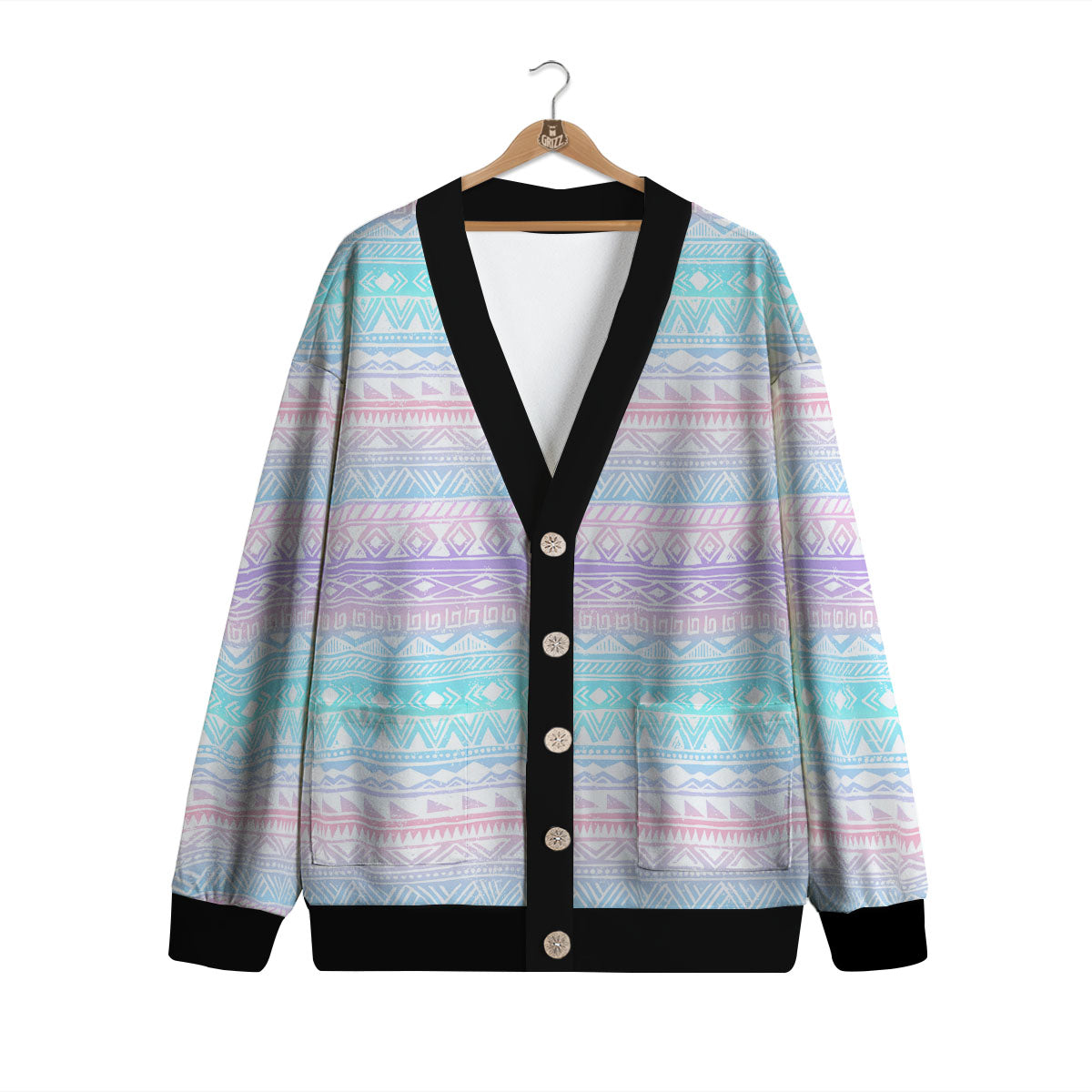 Tribal Aztec Pastel Print Pattern Cardigan-grizzshop